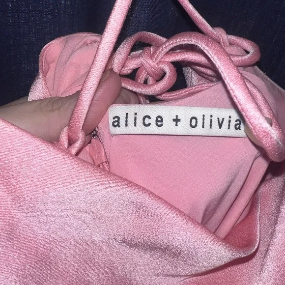 Alice + Olivia Elegant One-Shoulder Pink Gown - Picture 8 of 10